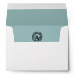 White Light Blue Lined Love Birds 5x7 Envelope