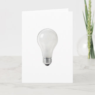 WHITE LIGHT BULB CARD