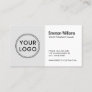 White light gray custom logo modern minimalist business card