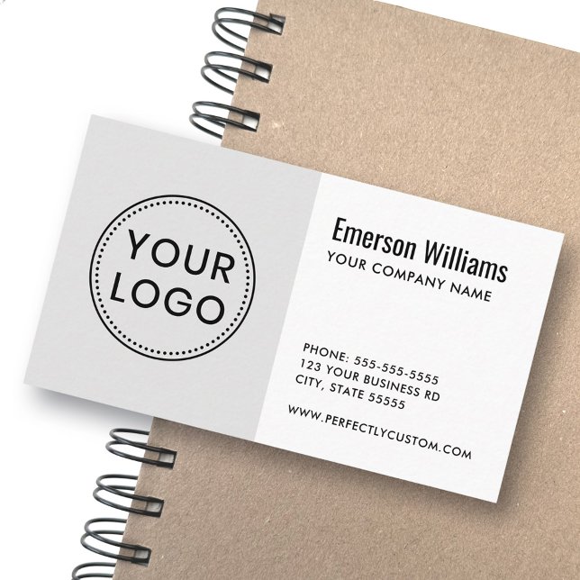 White light gray custom logo modern minimalist business card (White light gray custom logo modern minimalist business card)