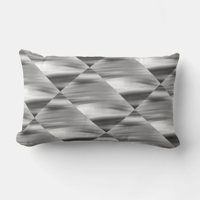 White, light gray, dark gray, black Pillow (Front)