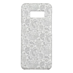 White & Light Gray Vintage Paisley Pattern Case-Mate Samsung Galaxy S8 Case