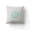 White &Light Gray Zigzag Chevron Pattern Monogram