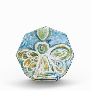 White Light Guardian Angel Art Custom Paperweight Acrylic Award