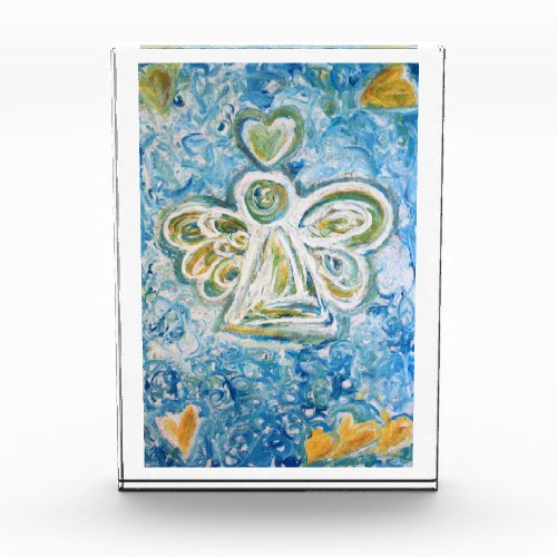 White Light Guardian Angel Art Custom Paperweight Acrylic Award