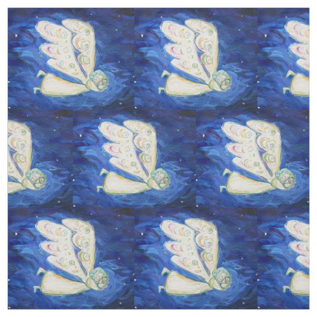 White Light Guardian Angel Art Fabric Material (Swatch)