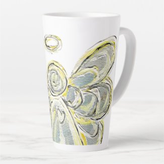 White Light Guardian Angel Custom Latte Mug Cup