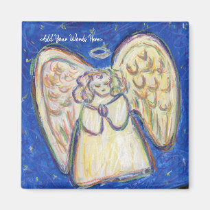 White Light Guardian Angel Personalized Magnets