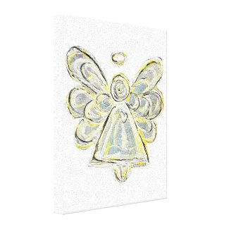 White Light Guardian Angel Wrapped Canvas Wall Art