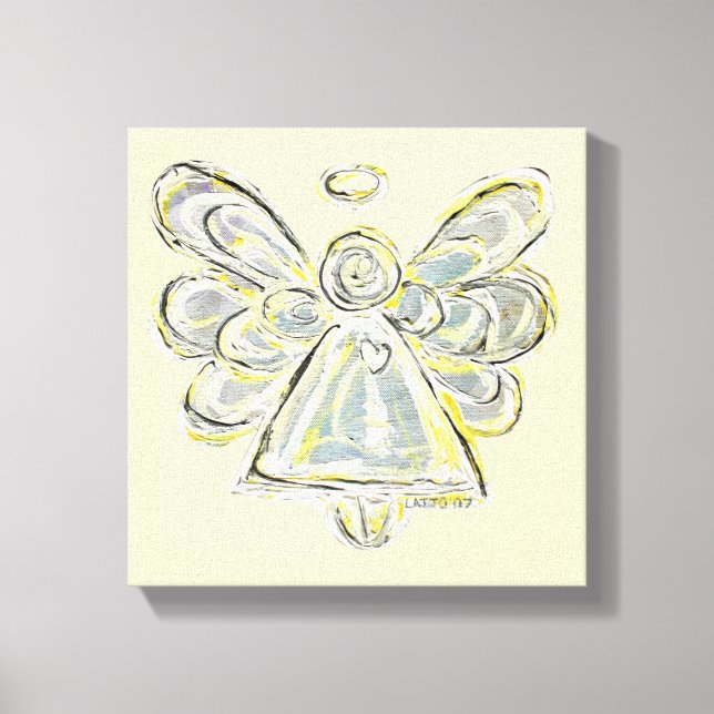 White Light Guardian Angel Wrapped Canvas Wall Art (Front)