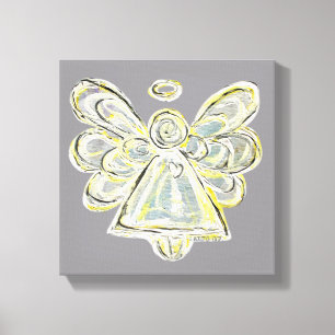 White Light Guardian Angel Wrapped Canvas Wall Art