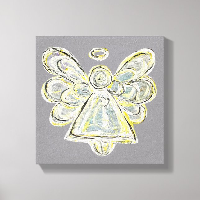 White Light Guardian Angel Wrapped Canvas Wall Art (Front)