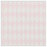 White &amp; Light Pink Harlequin Diamonds Fabric