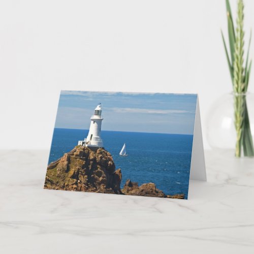 White Lighthouse Birthday Card Card