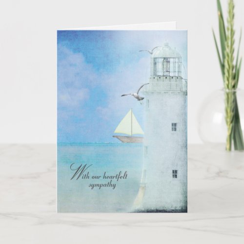 White Lighthouse Sympathy Card