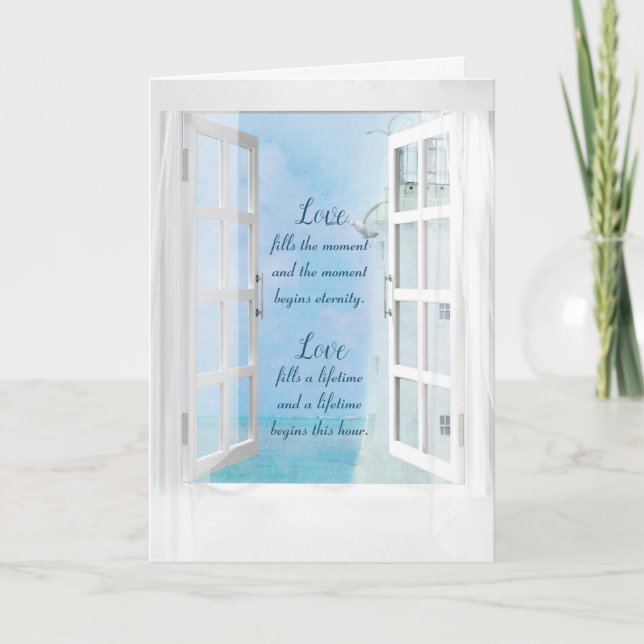 White Lighthouse Wedding Invitation (Front)