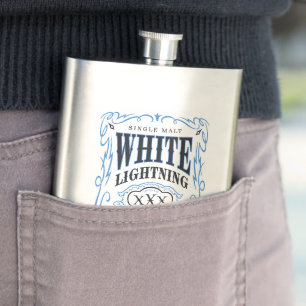White Lightning Sour Mash Whiskey Flask