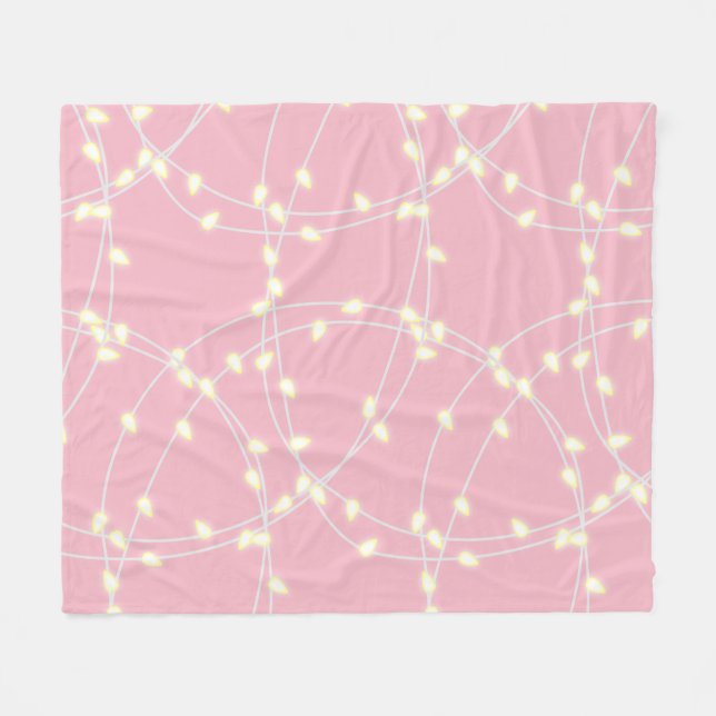 White Lights Fleece Blanket (Front (Horizontal))