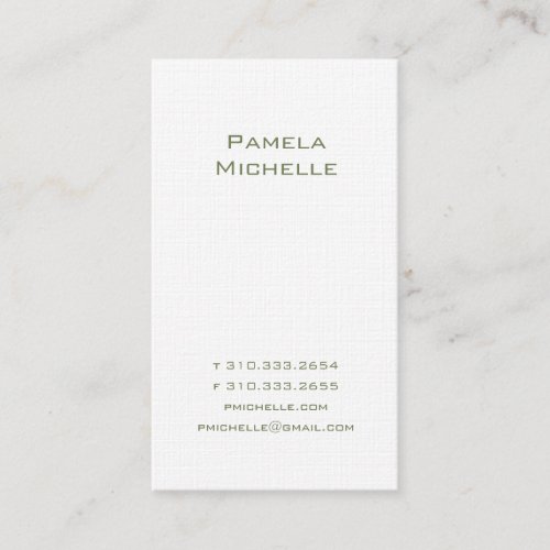 White LIII Business Card Template