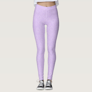 White Lilac Cherry Blossom Stylish Girlfriends Leggings