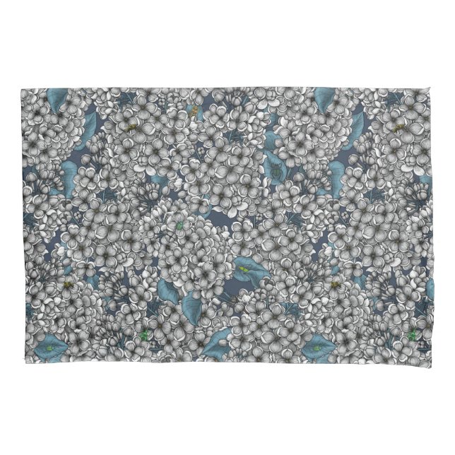 White Lilac garden Pillow Case (Front-Left)