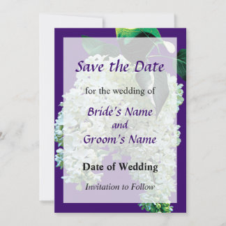 White Lilacs Save The Date