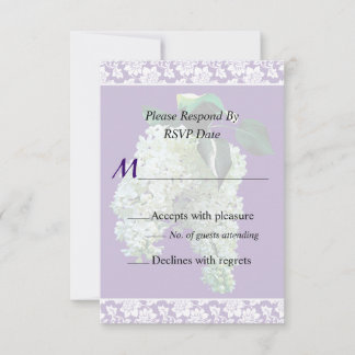 White Lilacs Wedding Invitation