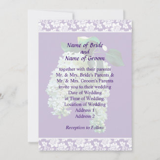 White Lilacs Wedding Invitation Set
