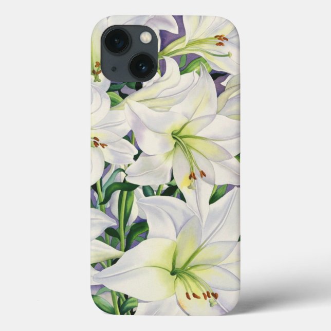 White Lilies 2008 Case-Mate iPhone Case (Back)