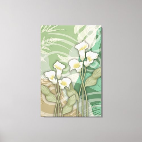 White Lilies 24x36 Canvas Print