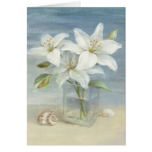 White Lilies and Shells Cards (Front)
