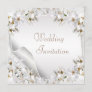 White Lilies, Doves & Wedding Bands Wedding Invite