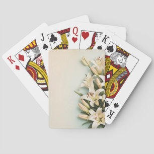 White Lilies Floral - iPhone / iPad case Poker Cards
