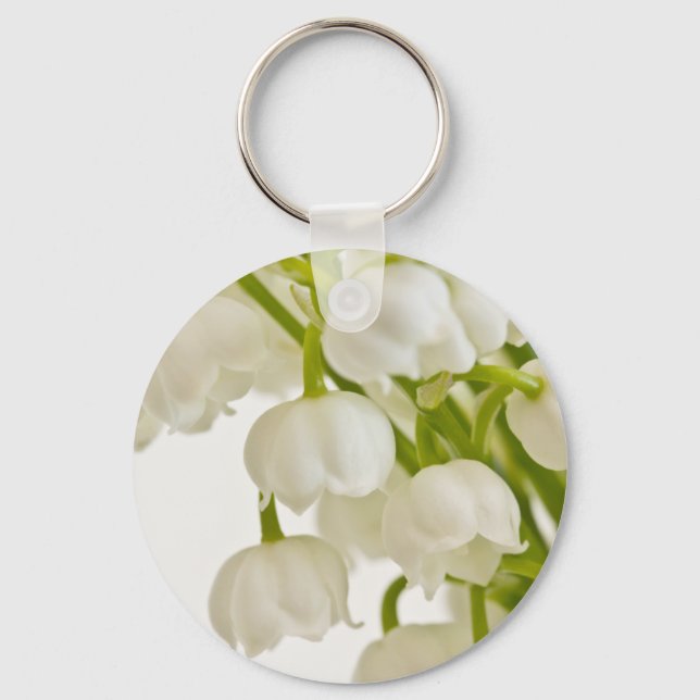 White Lilies Keychain (Front)