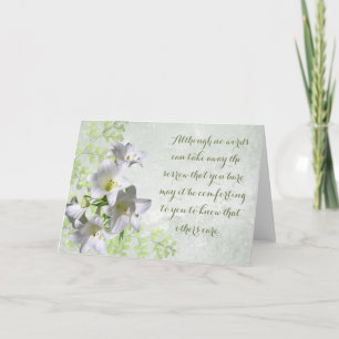 White Lilies, Know that Others Care Sympathy Card