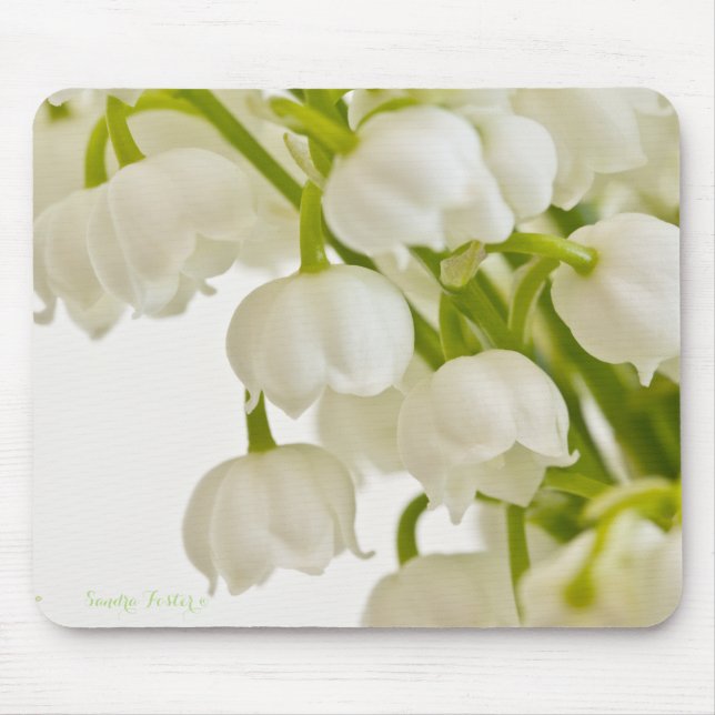 White Lilies Mouse Pad (Front)