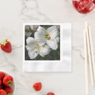 White Lilies Napkins