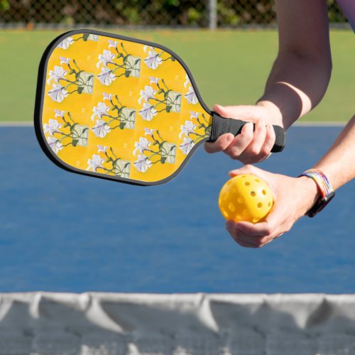 White Lilies Pickleball Paddle