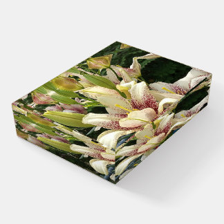 White Lilies Rectangle Paperweight