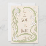 White Lilies Save The Date at Zazzle