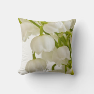 White Lilies Throw Pillow
