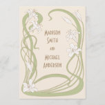 White Lilies Wedding Invitation