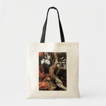 White Lilles And Roses - Magic Of Christmas Tote Bag by AiLartworks at Zazzle
