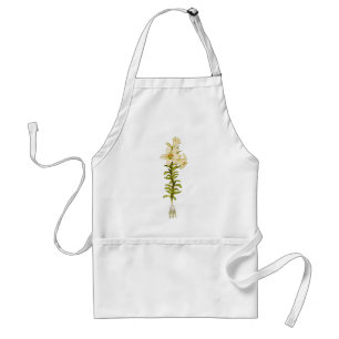 White Lily Adult Apron