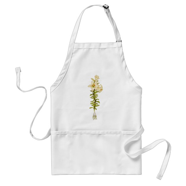 White Lily Adult Apron (Front)