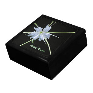 White Lily - Black Background Gift Box Large