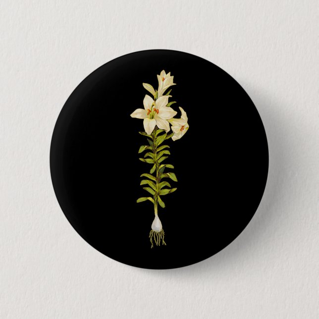 White Lily Button (Front)