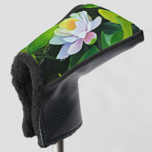 White Lily Floral Golf Head Cover