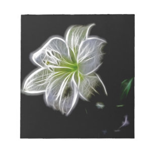 White lily flower nature beauty notepad