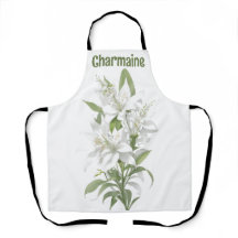 White Lily Flowers Personalized